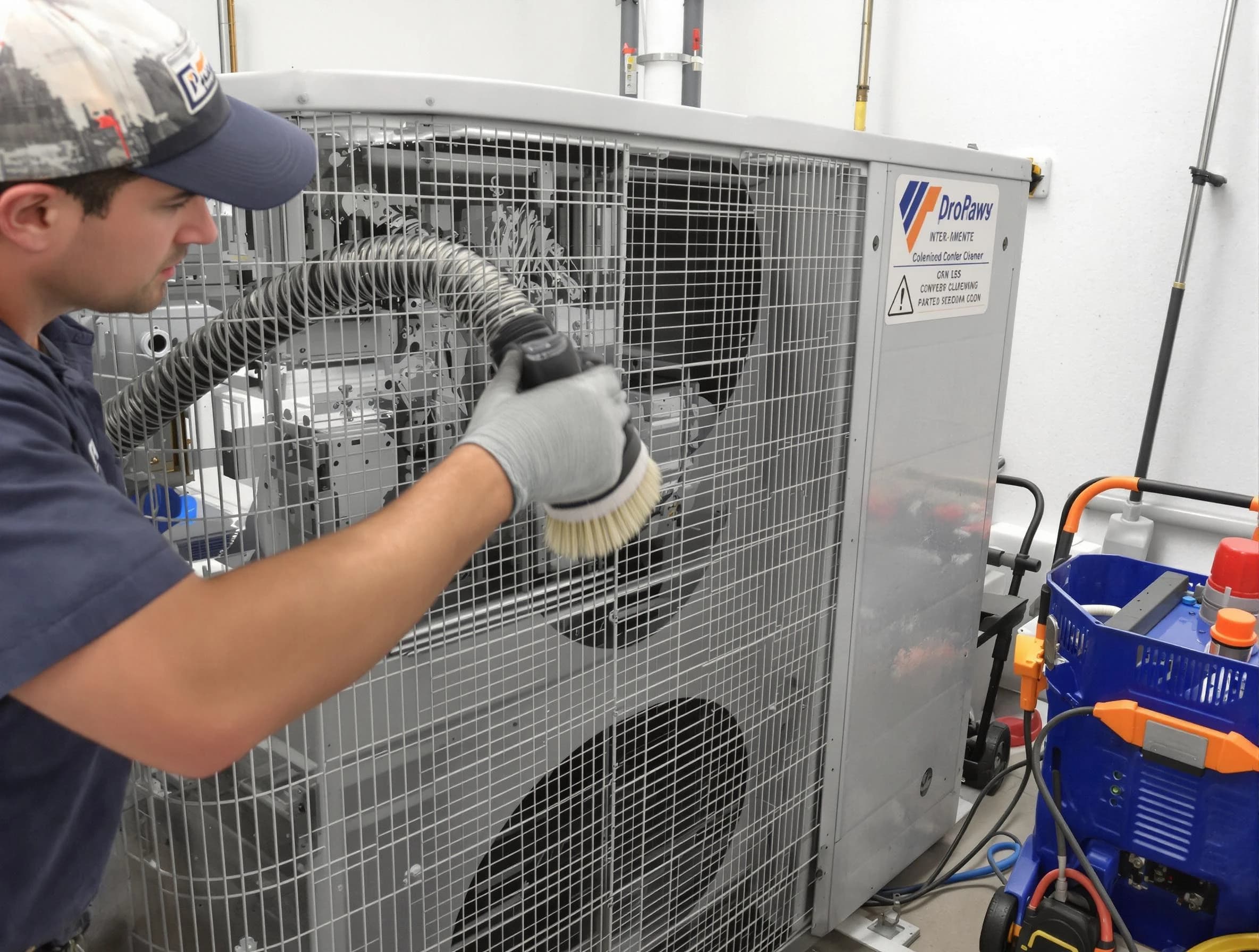 Peoria Air Duct Cleaning specialist performing precision AC coil cleaning for improved system performance in Peoria
