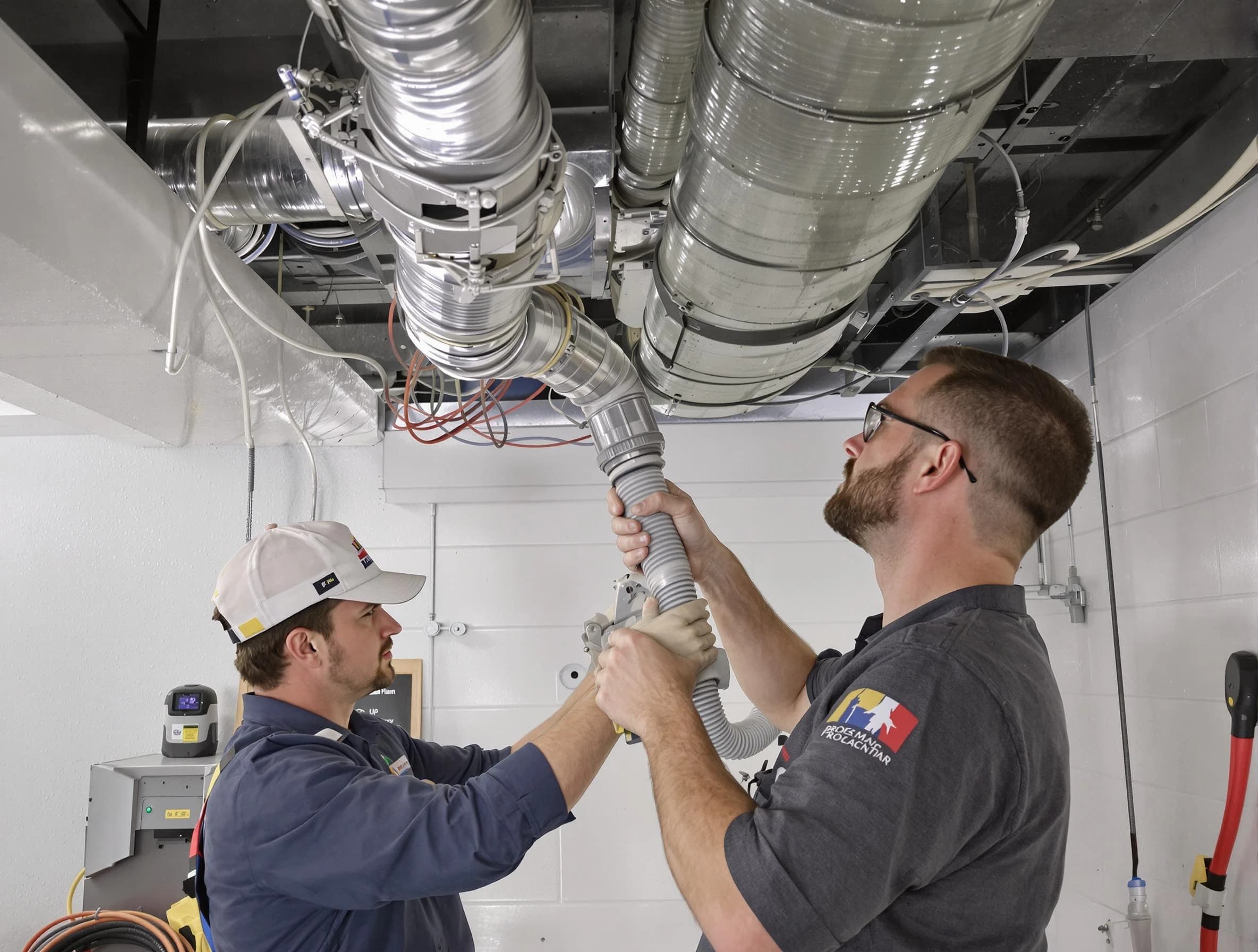 Peoria Air Duct Cleaning technician performing thorough AC duct cleaning in Peoria