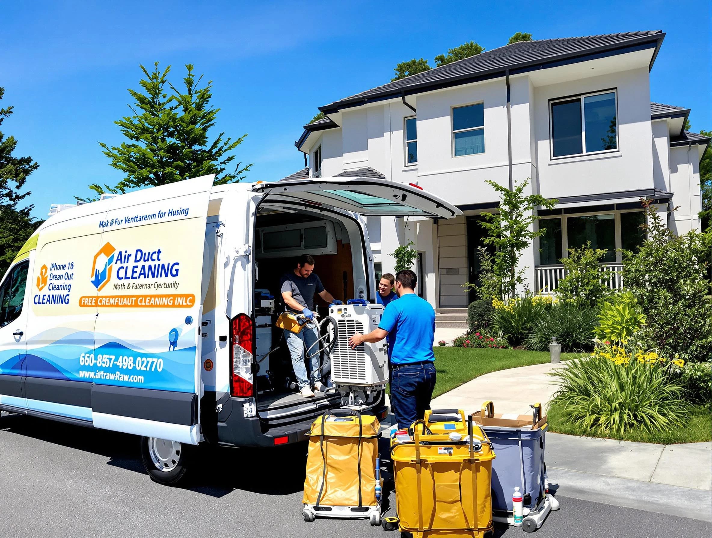 Peoria Air Duct Cleaning technician performing professional air duct cleaning in Peoria