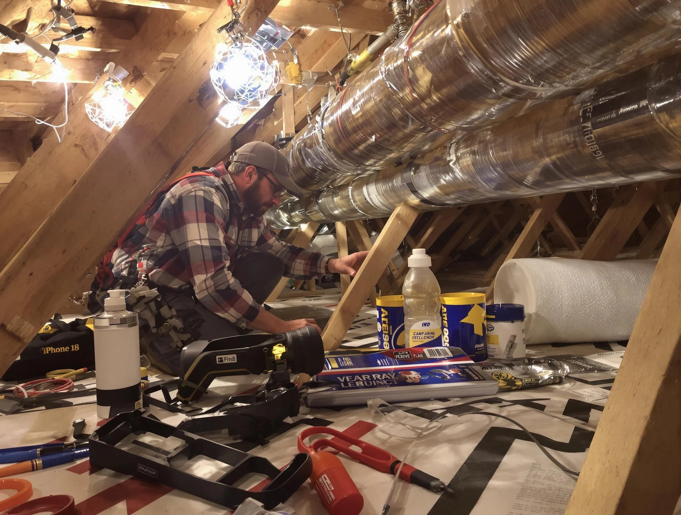 Peoria Air Duct Cleaning expert performing precision duct sealing to improve HVAC efficiency in Peoria