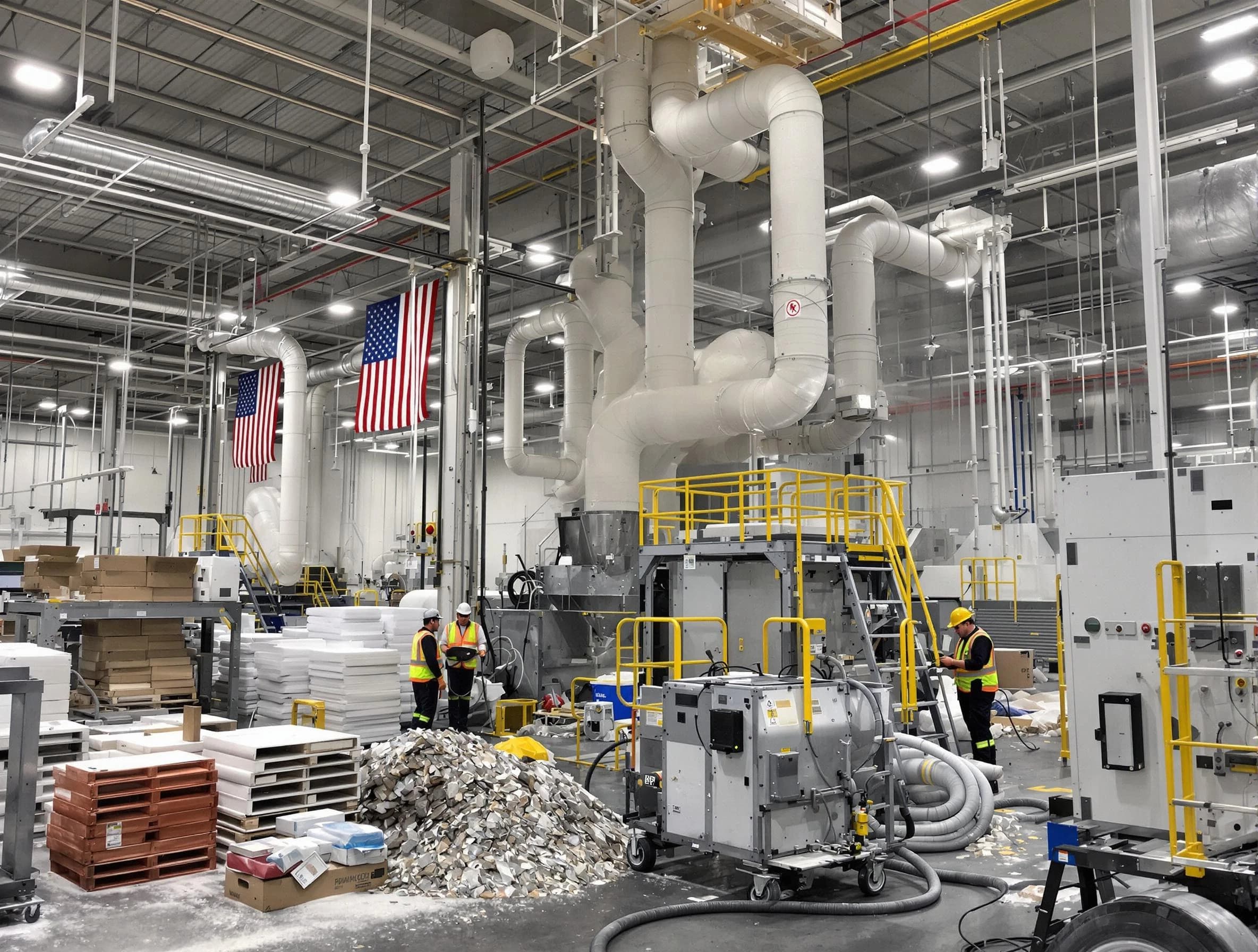 Peoria Air Duct Cleaning team performing large-scale industrial duct cleaning at a commercial facility in Peoria