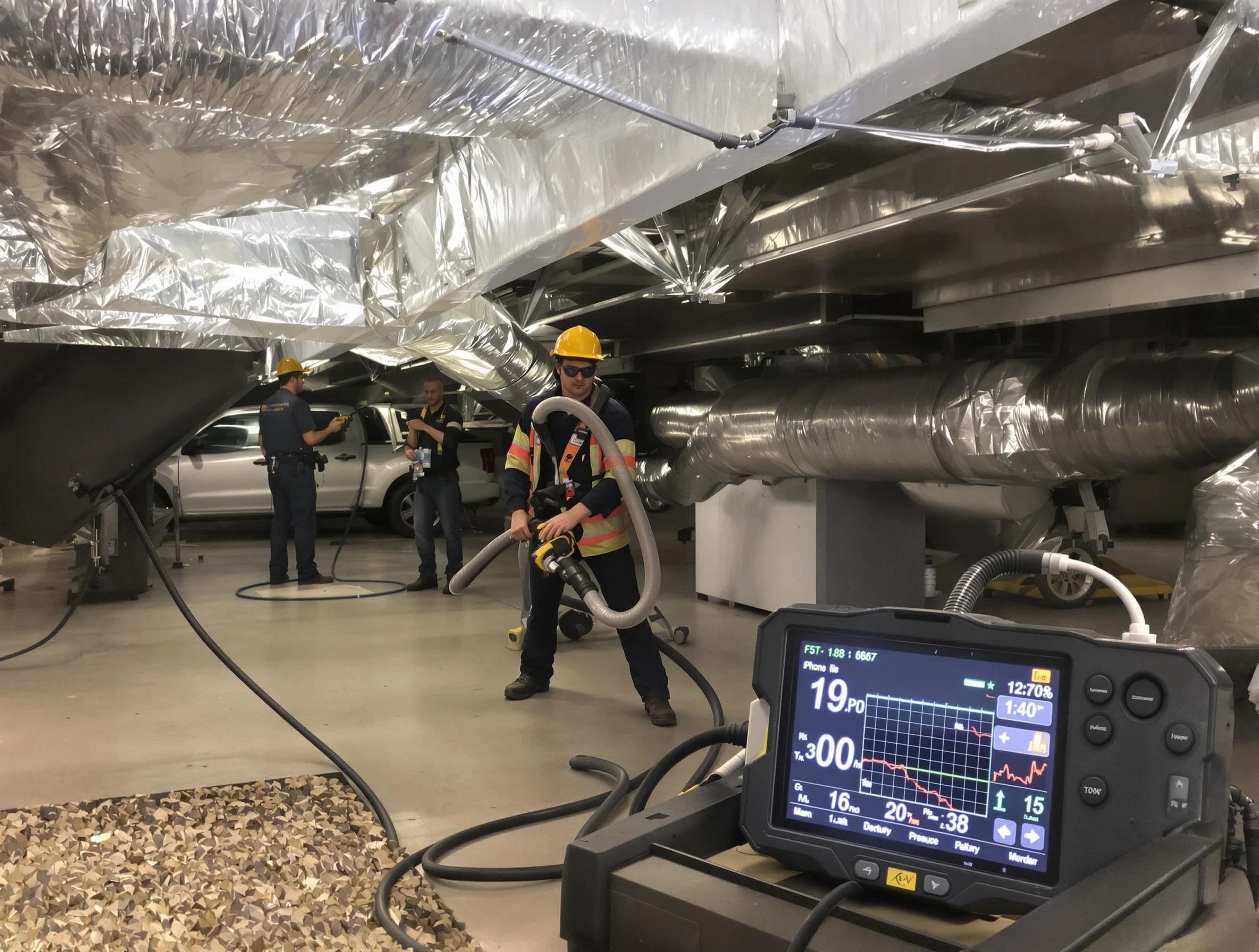 Professional negative pressure duct cleaning by Peoria Air Duct Cleaning in Peoria
