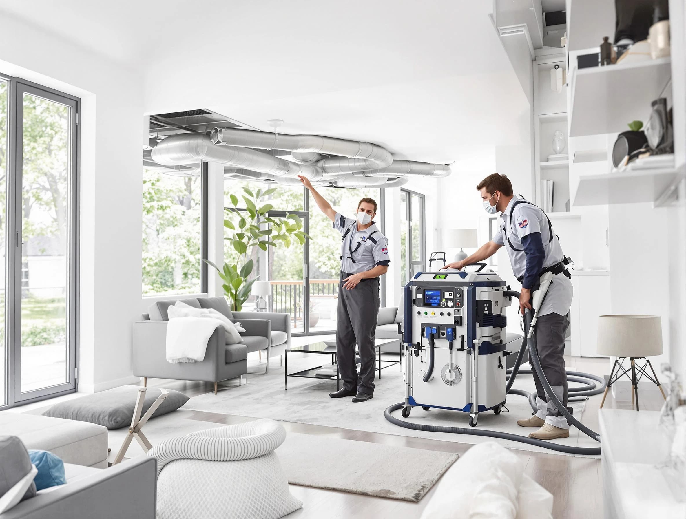 Peoria Air Duct Cleaning professional conducting pure air duct cleaning with state-of-the-art equipment in Peoria