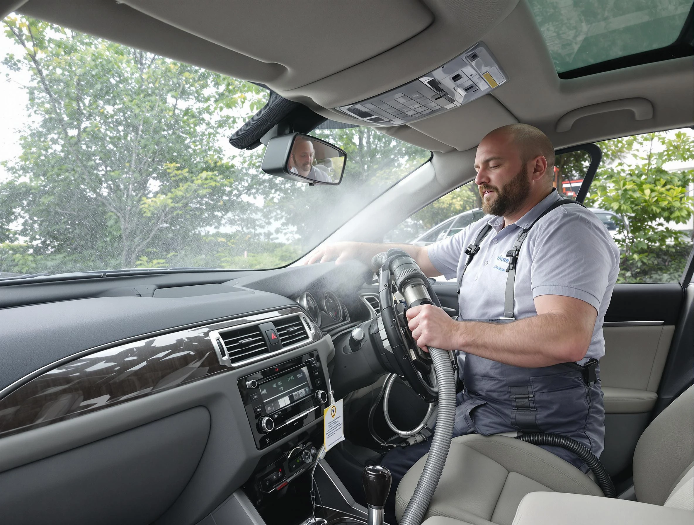 Peoria Air Duct Cleaning specialist performing professional car duct cleaning in Peoria