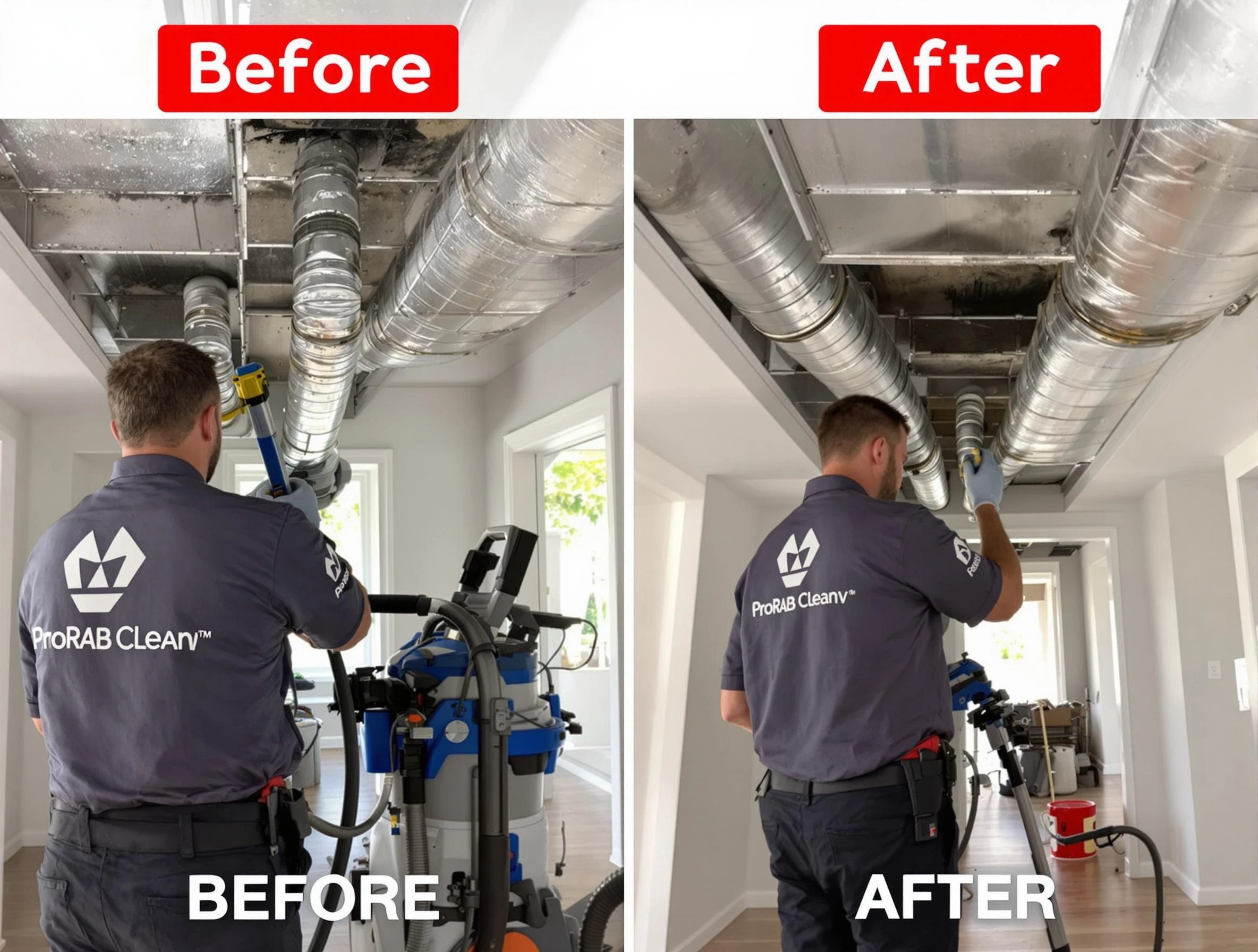 Peoria Air Duct Cleaning expert performing thorough residential duct cleaning in a Peoria home